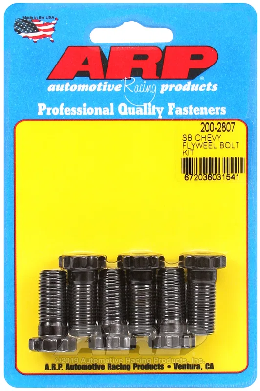 200-2807 – ARP Clutch Flywheel Bolt, For Use With 90 Degree V6 Chevy/ 305-502 Chevy V8 with 1 Piece Rear Seal 1.000 I...